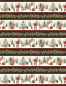 Preview: Designer-Baumwollstoff Winter Forest Repeating Stripe (10 cm)